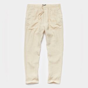 Todd Snyder Italian Linen Beach Pant in Sand Dollar Men’s 100% Linen M Tall